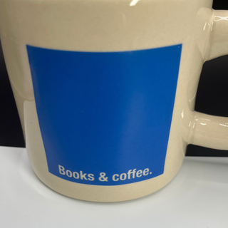 Beige Ceramic Mug – Art, Books & Coffee Statement
