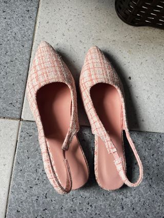 Sandalias rosa - Zapatos de tacón bajo