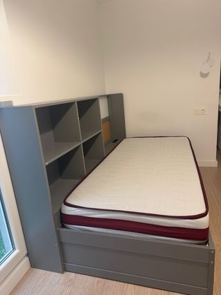 Cama nido doble 90x200cm gris