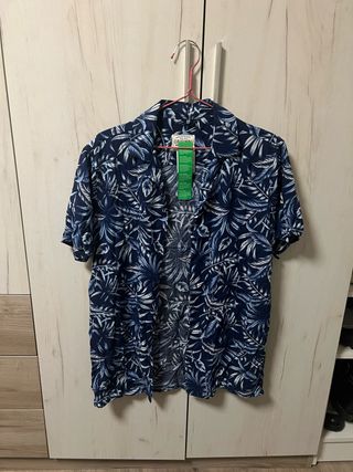 Camisa hawaiana azul
