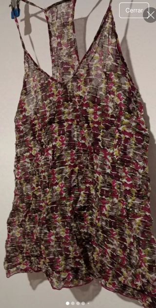 Top seda y viscosa multicolor