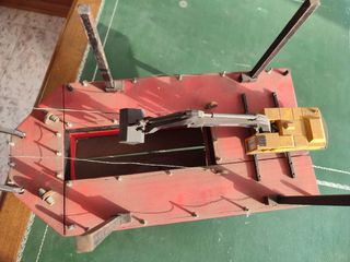 Maqueta barco pontona excavadora