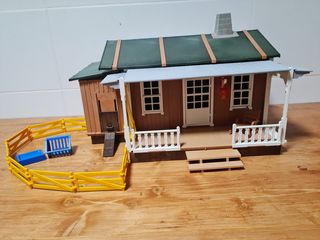 Playmobil oeste, escuela, rancho, molino.