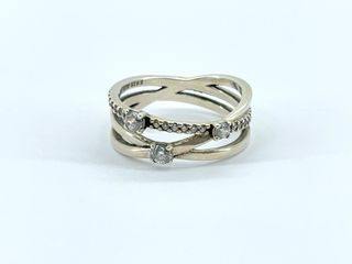 anillo plata 925mm con circonita