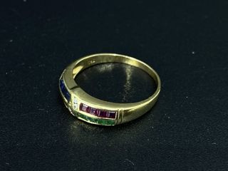 anillo oro 18k con piedra