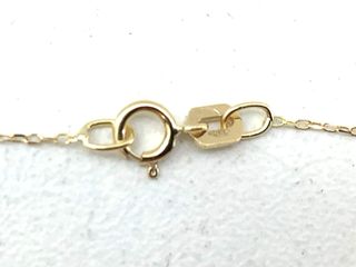 cadena oro 18k con piedra con circonita 22cm