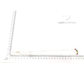 cadena oro 18k con piedra con circonita 22cm