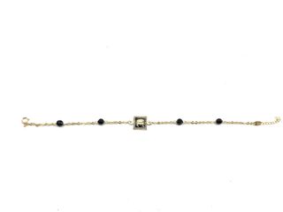 pulsera oro 18k con piedra con onix