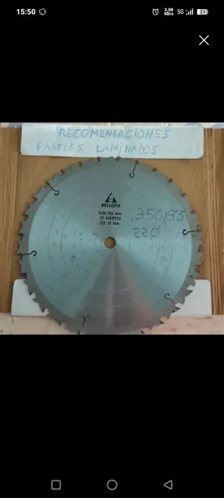 -2Discos d Sierra,Bellota d Acero Vanadio 350×2®25