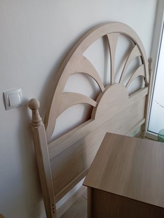 Cabecero de madera maciza vintage
