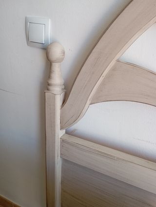 Cabecero de madera maciza vintage