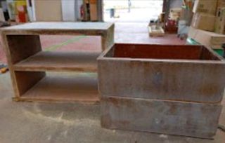 Mesilla Animal Print de madera RESTAURADA