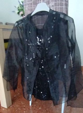 Chaqueta fiesta tul negra