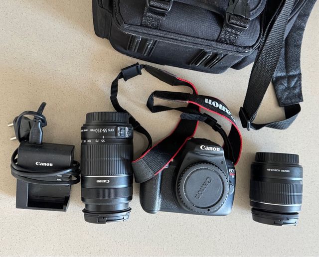 Canon EOS Rebel T5 + 2 objetivos