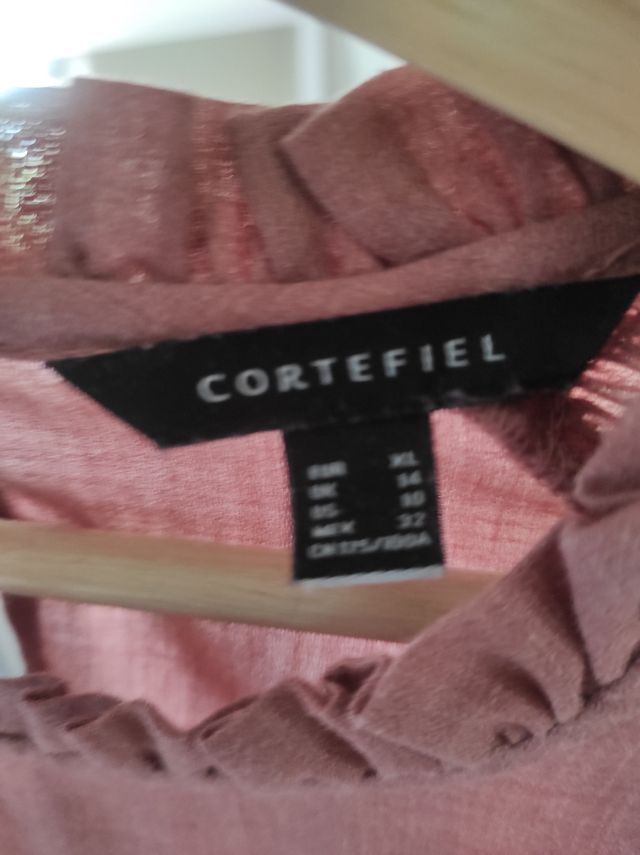 Blusa manga larga rosa / malva