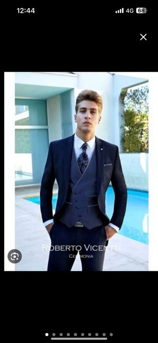 Traje Roberto Vicenti Azul - Boda