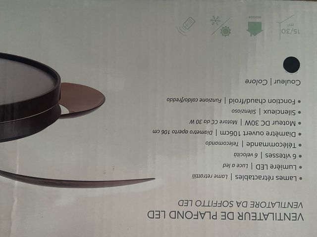 Ventilatore da soffitto Sofritto LED - Nero