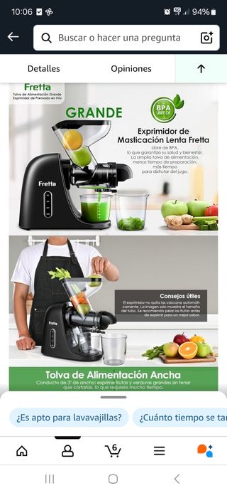 Licuadora prensado en frío