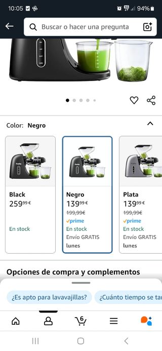 Licuadora prensado en frío