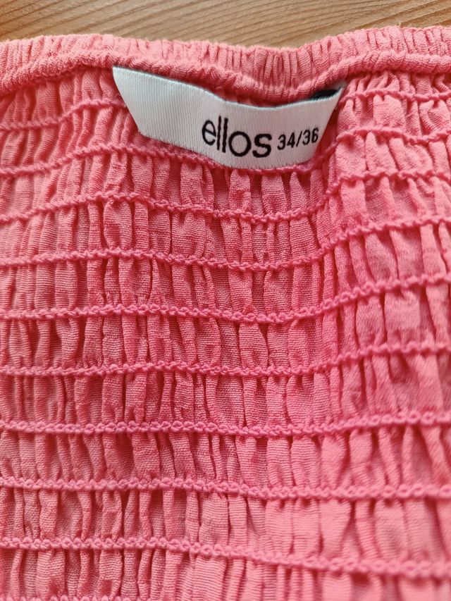 Vestido rosa largo Ellos talla XS