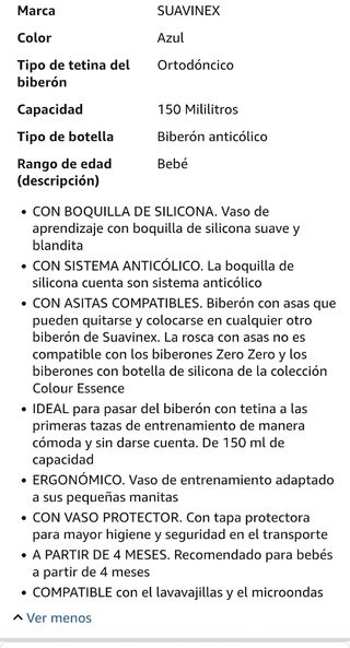 Vaso aprendizaje Suavinex bebé