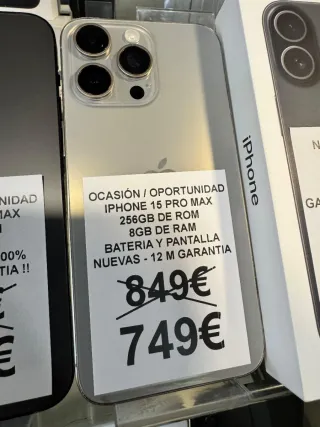 IPhone 15 Pro Pro Max 256GB 6GB RAM - Como nuevo
