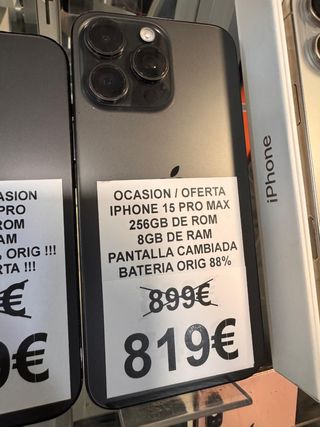 IPhone 15 Pro Max 256 8GB RAM - Excelente estado