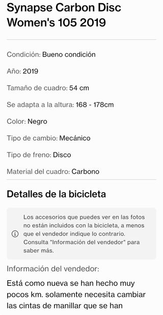 Bici Cannondale Synapse Carbon Disc 105 Women’s