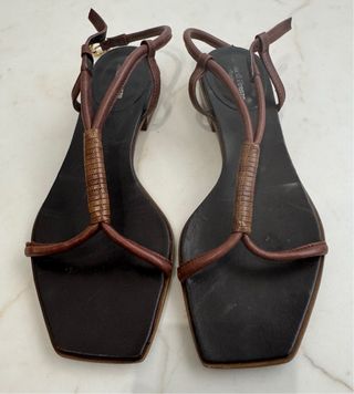 Sandalias Claudia di Firenze planas marrones