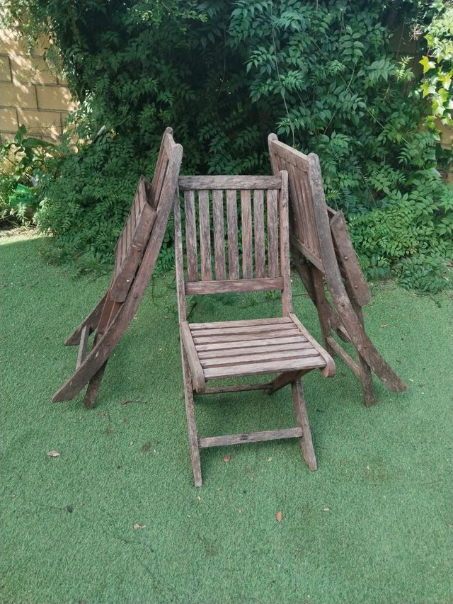 Sillas Plegables de Madera