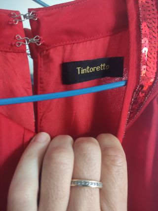 Vestido Tintoretto rojo largo