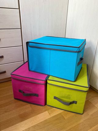 Cajas almacenaje tela plegables