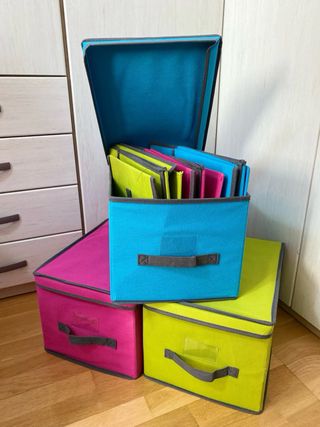 Cajas almacenaje tela plegables