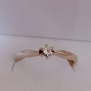 Anello 14kt con diamante