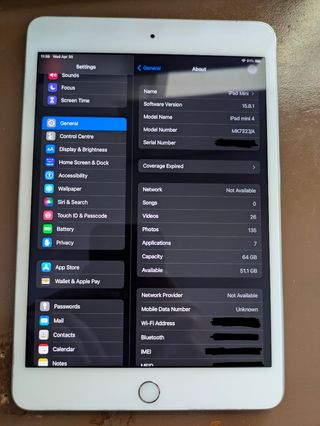 iPad mini 4 Plata - 64GB - SIM LTE