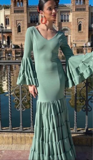 Vestido Flamenca Verde - NUEVO