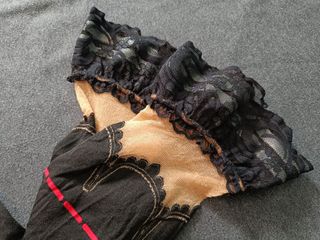 Calze autoreggenti opache nere a fantasia