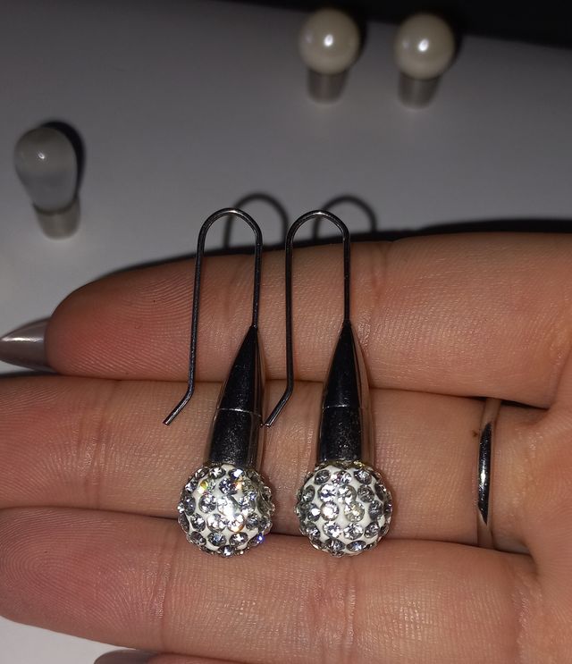 3 orecchini in 1, acciaio inossidabile