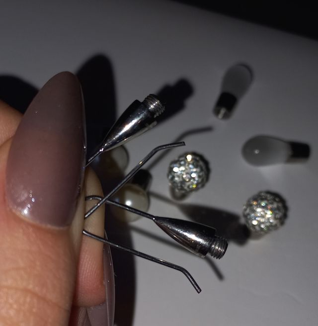 3 orecchini in 1, acciaio inossidabile