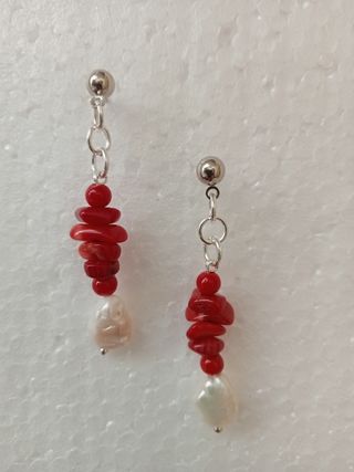 Pendientes Coral y Perla