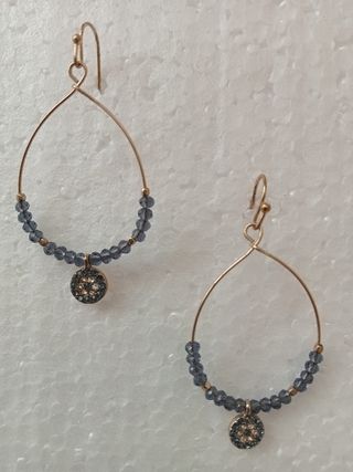 Pendientes aro y cristalitos