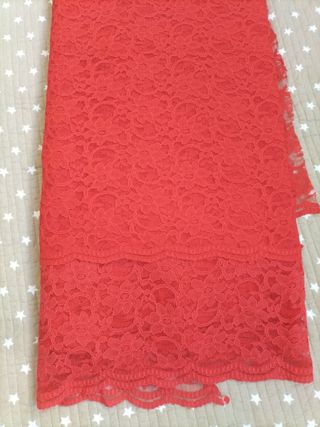 Tela Encaje Rojo.
