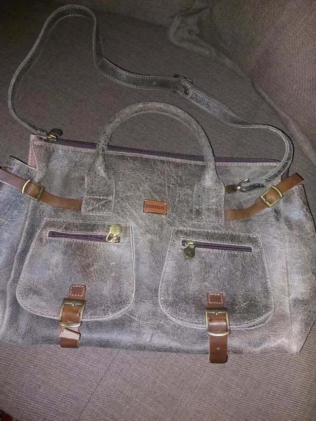 Borsa in pelle marrone Full Time