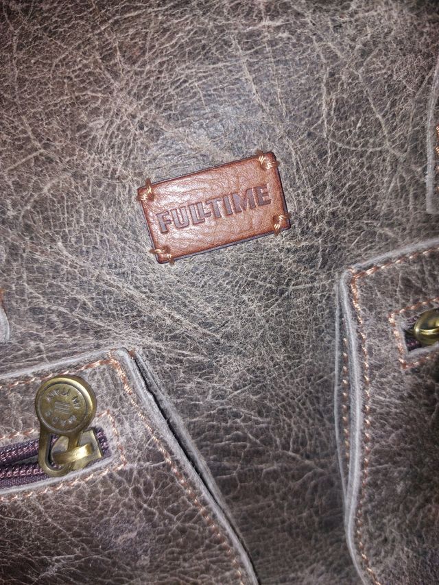 Borsa in pelle marrone Full Time