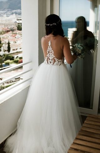 Vestido novia Rosa Clará 2018.