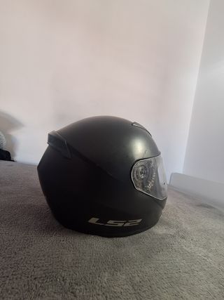 Casco moto LS2 negro mate
