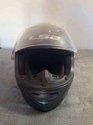 Casco moto LS2 negro mate
