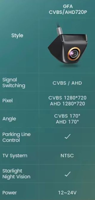 Cámara trasera coche HD