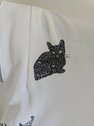 Blusa Zara - Asimétrica, Blanca