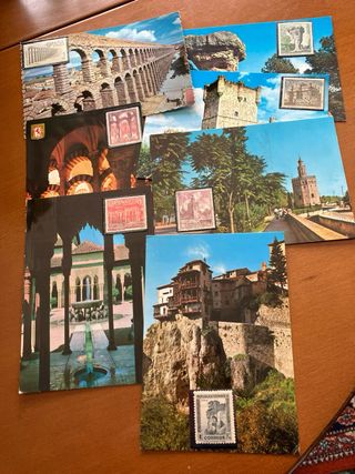 Colección de postales antiguas de los años 60 70 c